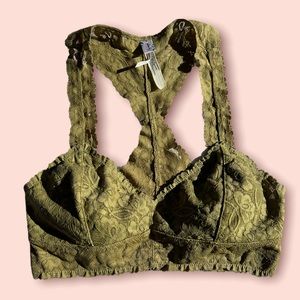 Free People Racer Back Lace Bra - no underwire